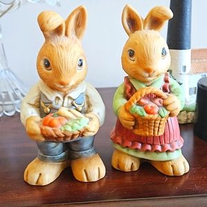 Vintage Homco bunny figurines